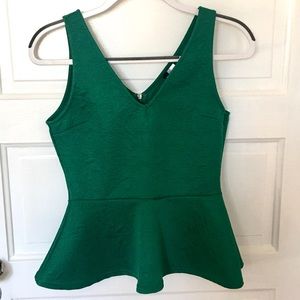 Green Peplum Top